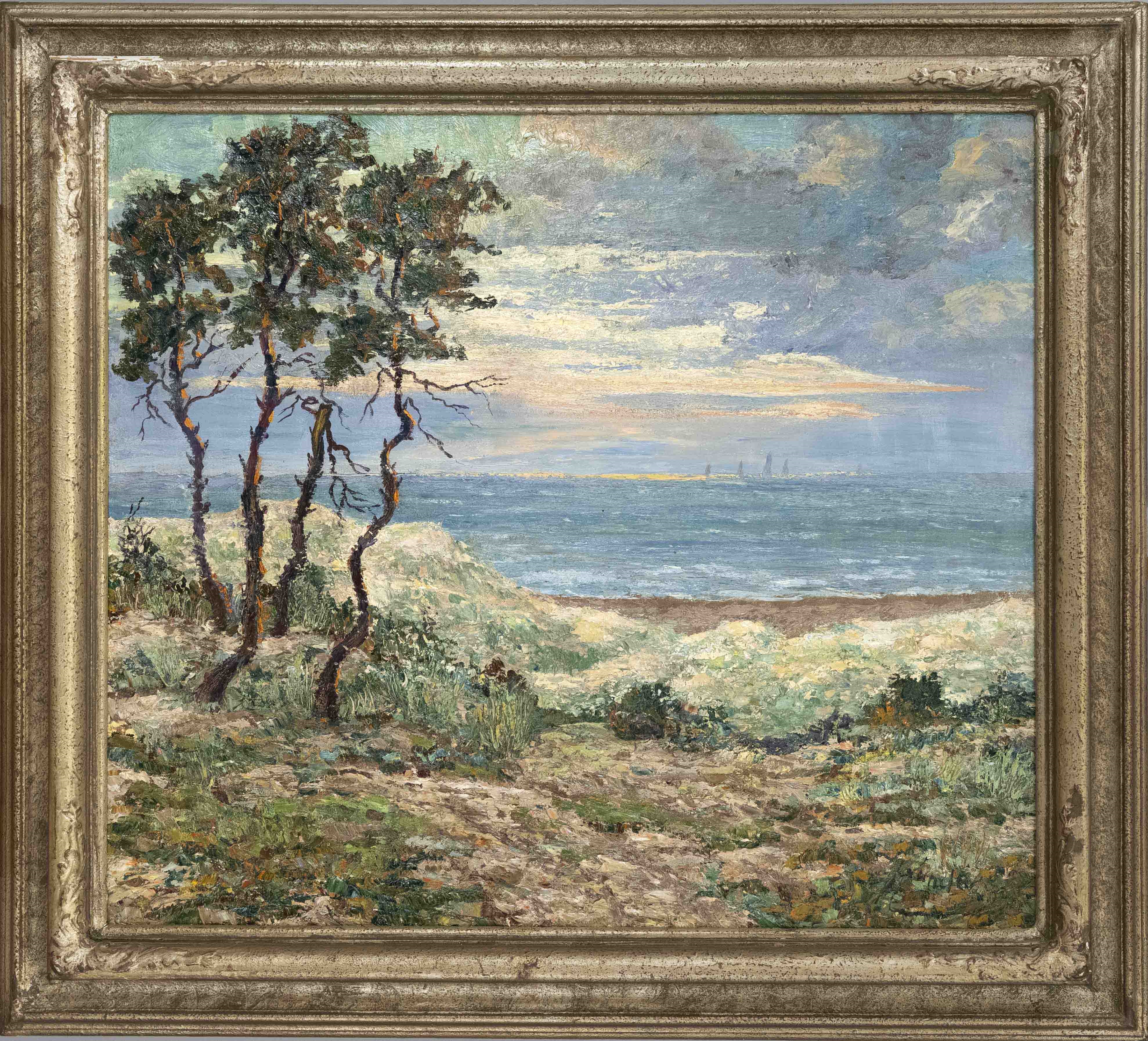 Artwork by Max Zander, impressionistische Dünenlandschaft, Made of oil on canvas
