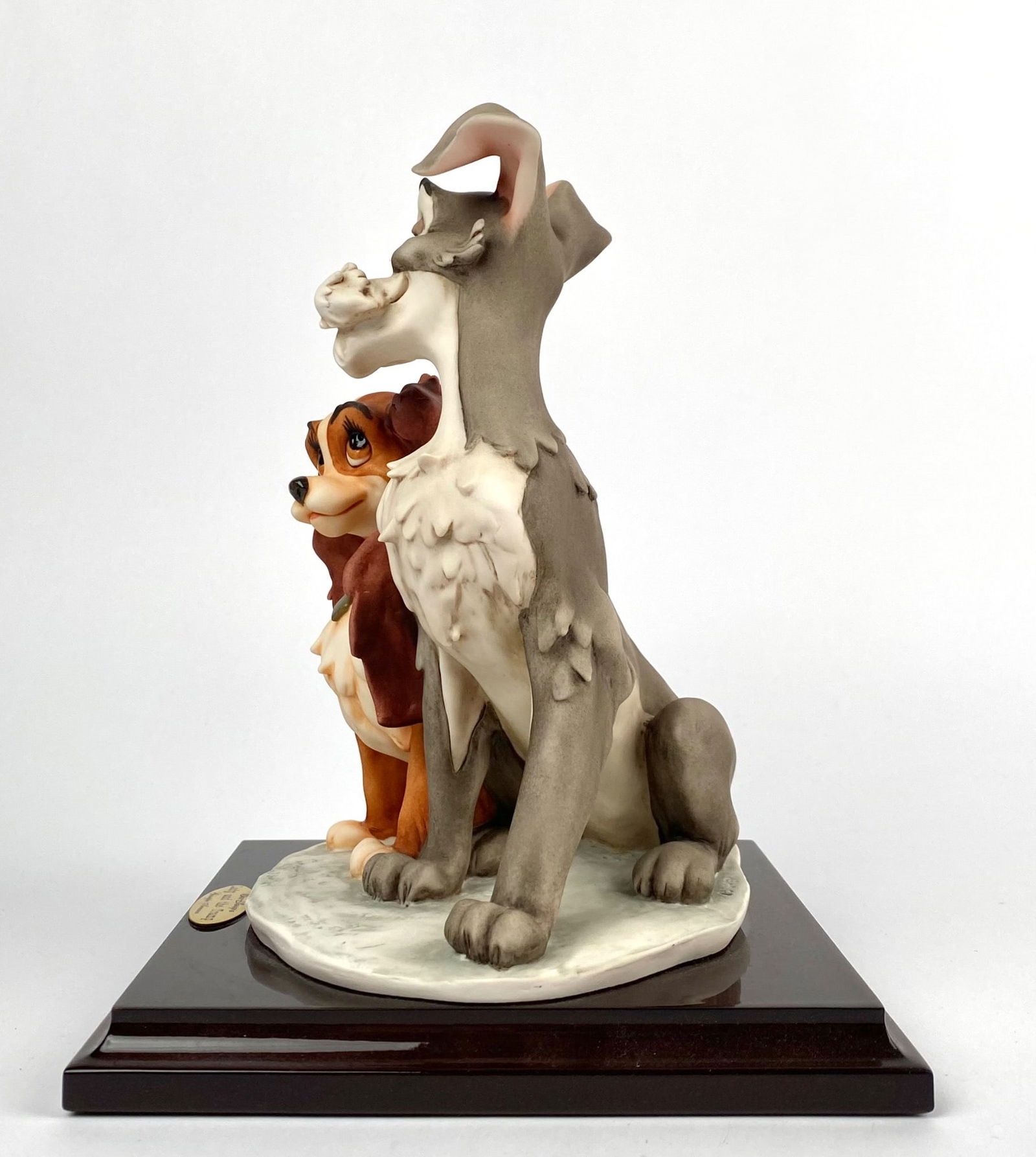 Artwork by Giuseppe Armani, Disney Lady and Tramp By Giuseppe Armani (Original Box), Made of ceramic sculpture