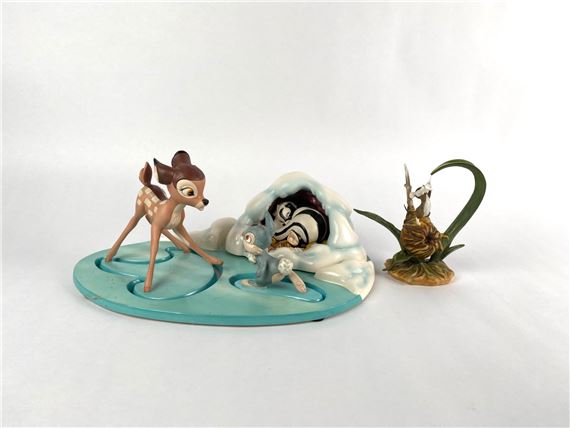 ZOOCRAFT Figurine de cerf Bambi en céramique miniature de collection en porcelaine