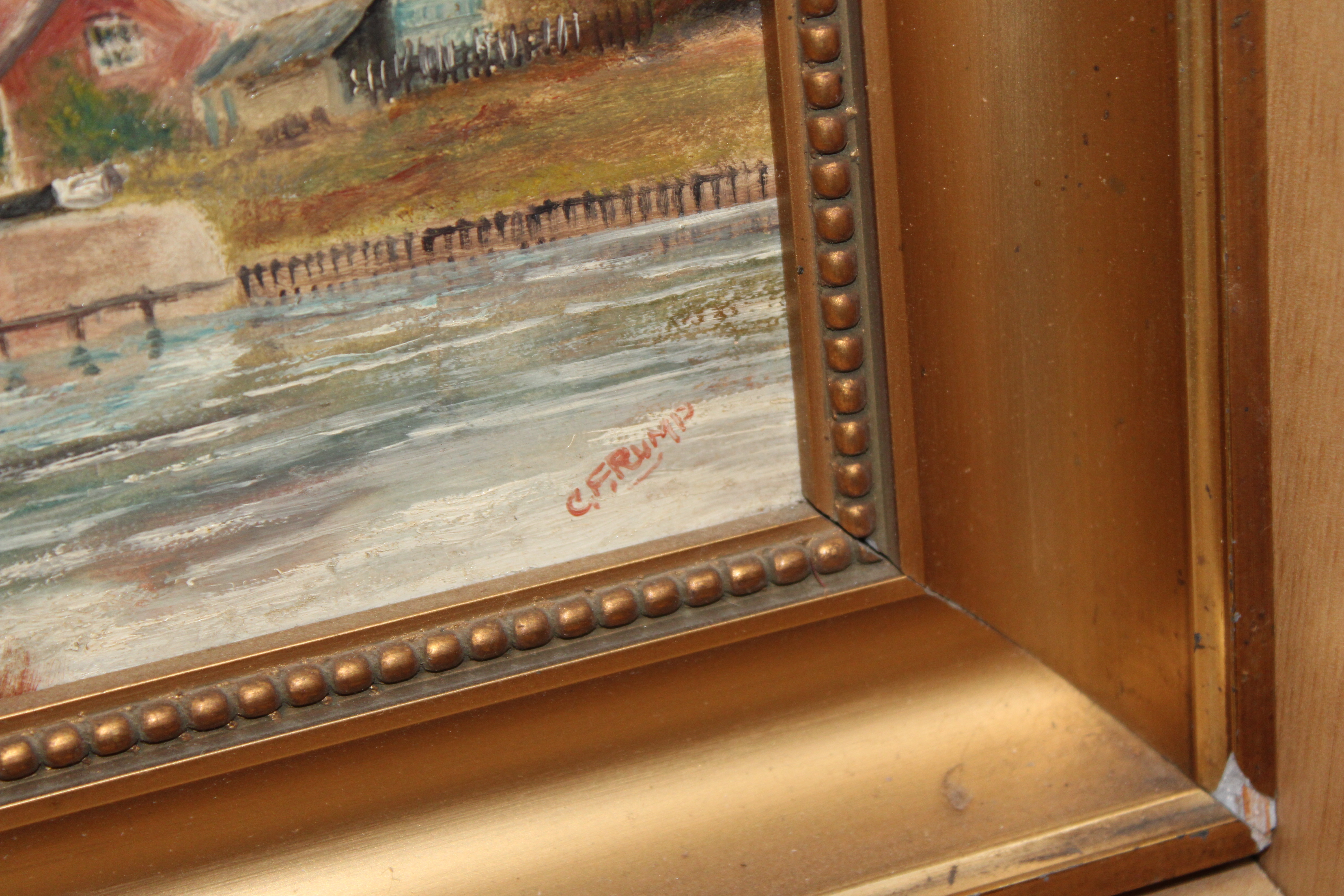 Charles Frederick Rump | two oil on board studies depicting lake ...