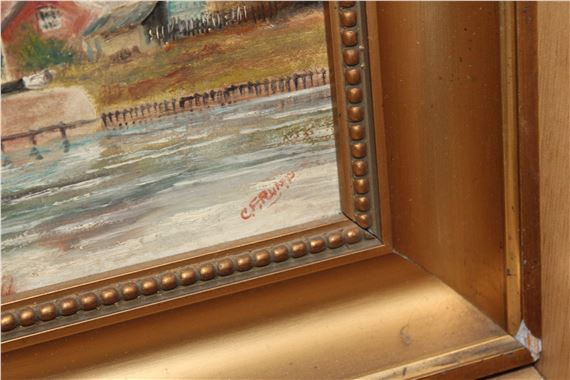 Charles Frederick Rump | two oil on board studies depicting lake ...