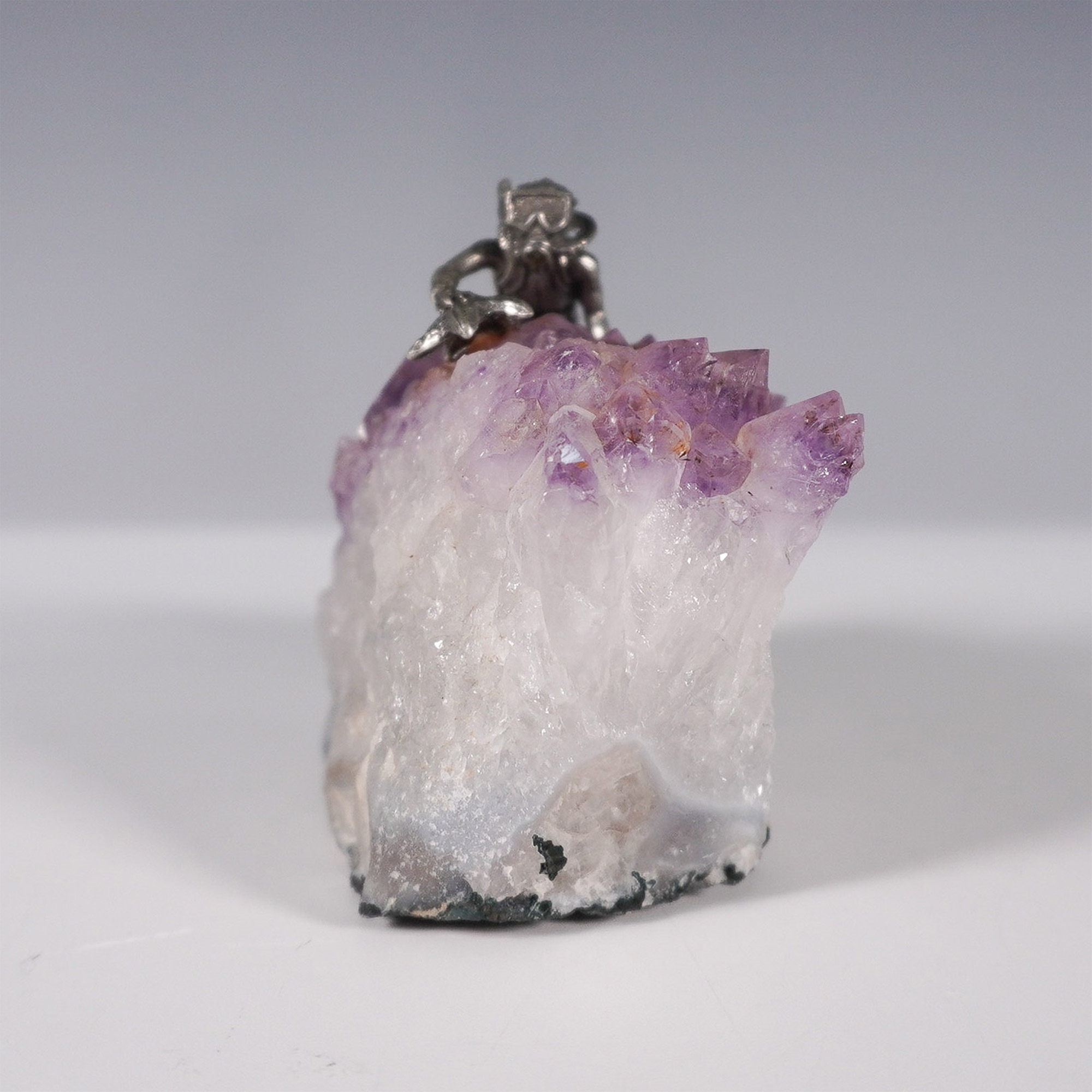 SCUBA | Amethyst Crystal Cluster with Scuba Diver Figurine (20th ...