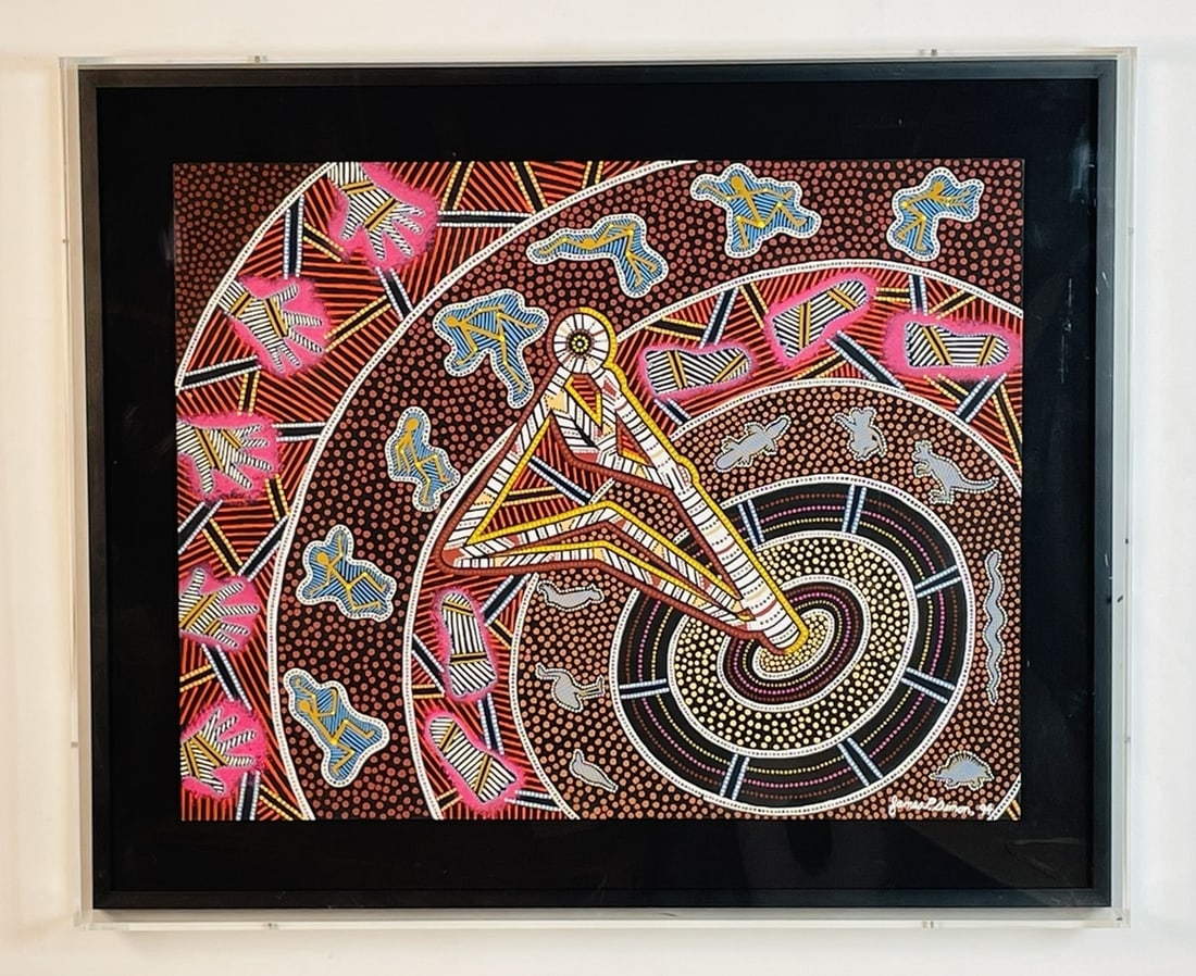 Artwork by James P. Simon, Aboriginal Painting by James P. Simon (Australia, Made of Painting