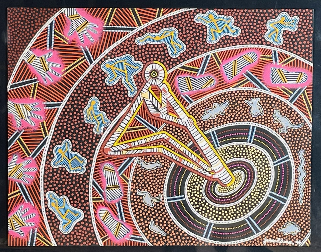 Artwork by James P. Simon, Aboriginal Painting by James P. Simon (Australia, Made of Painting