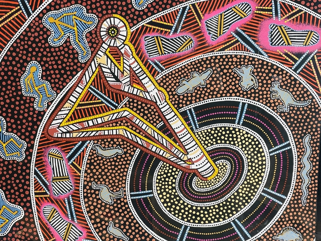 Artwork by James P. Simon, Aboriginal Painting by James P. Simon (Australia, Made of Painting