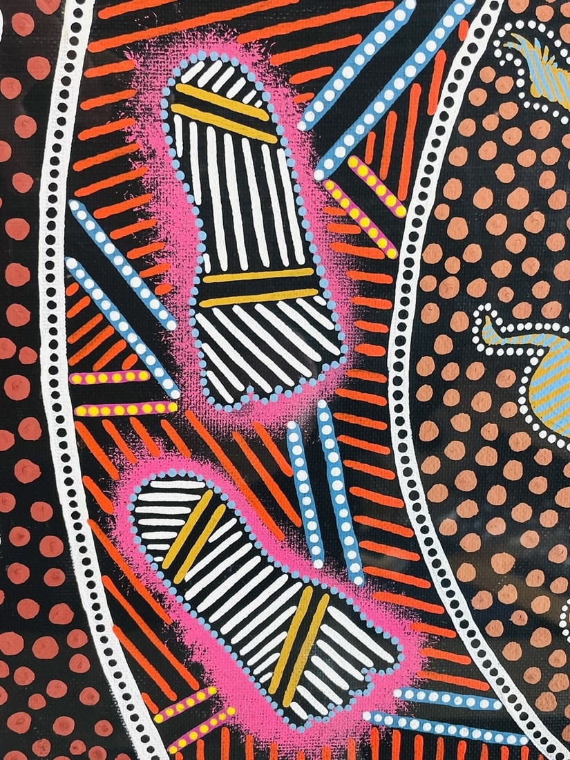 Artwork by James P. Simon, Aboriginal Painting by James P. Simon (Australia, Made of Painting