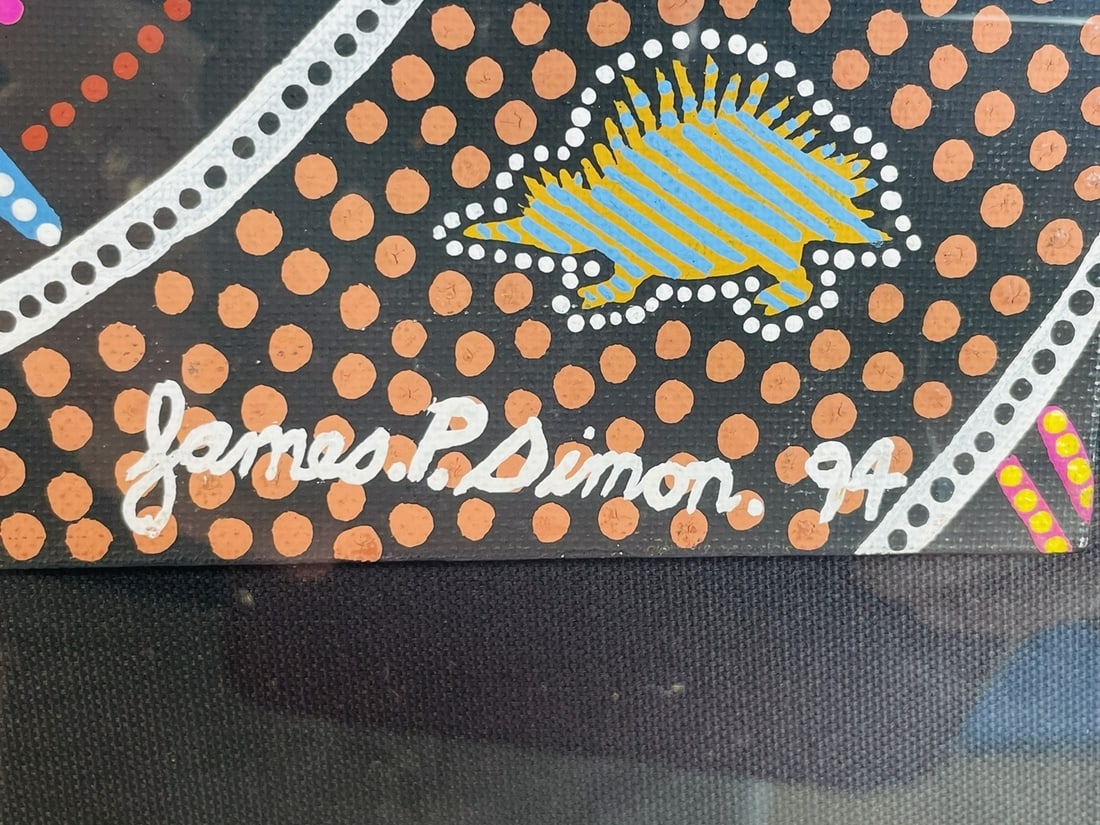 Artwork by James P. Simon, Aboriginal Painting by James P. Simon (Australia, Made of Painting