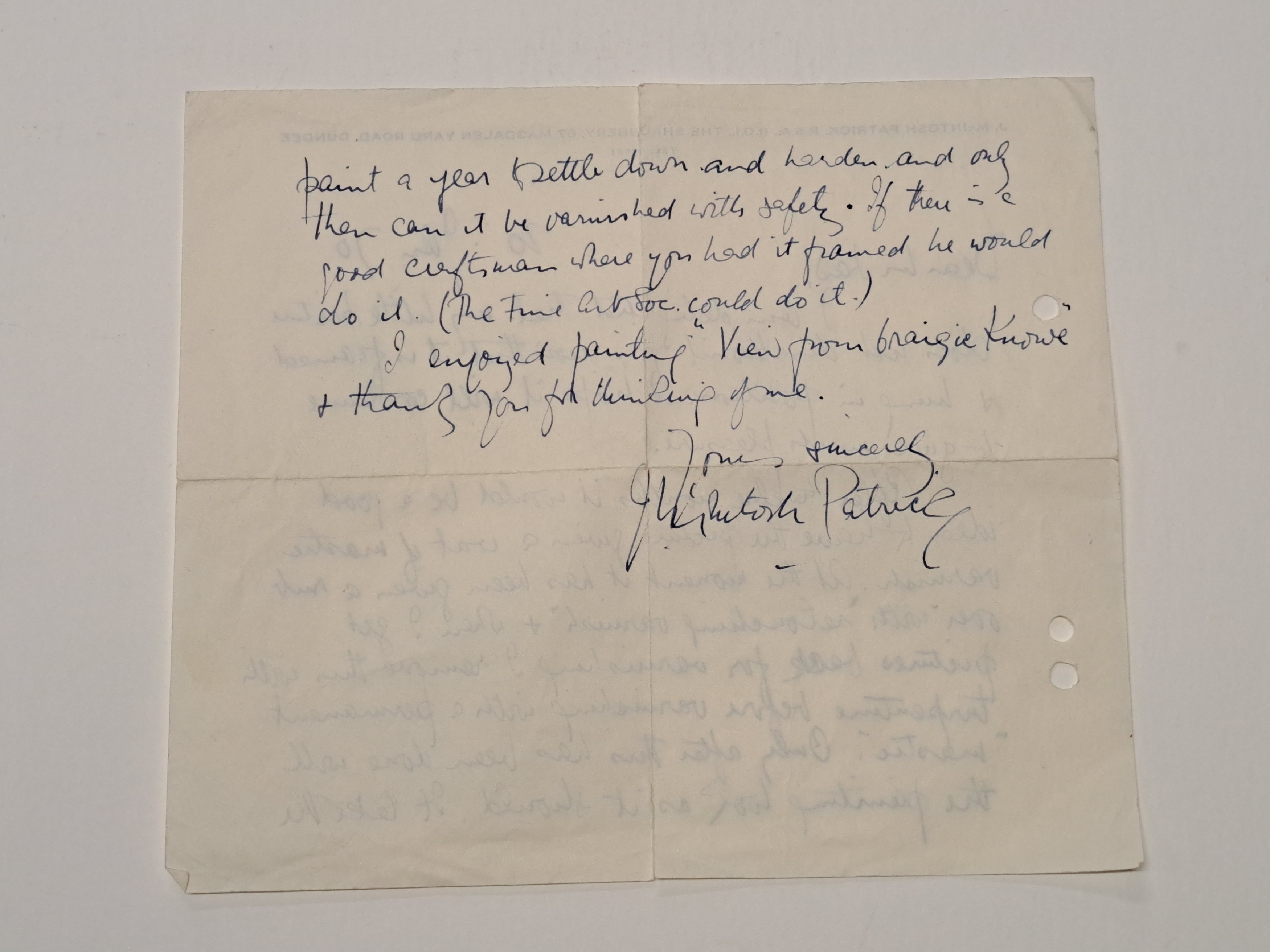 Artwork by James McIntosh Patrick‏, View from Craigie Knowes, Made of oil on canvas