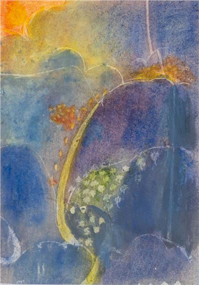 1999) mixed media on paper - abstract by Ernest Zobole