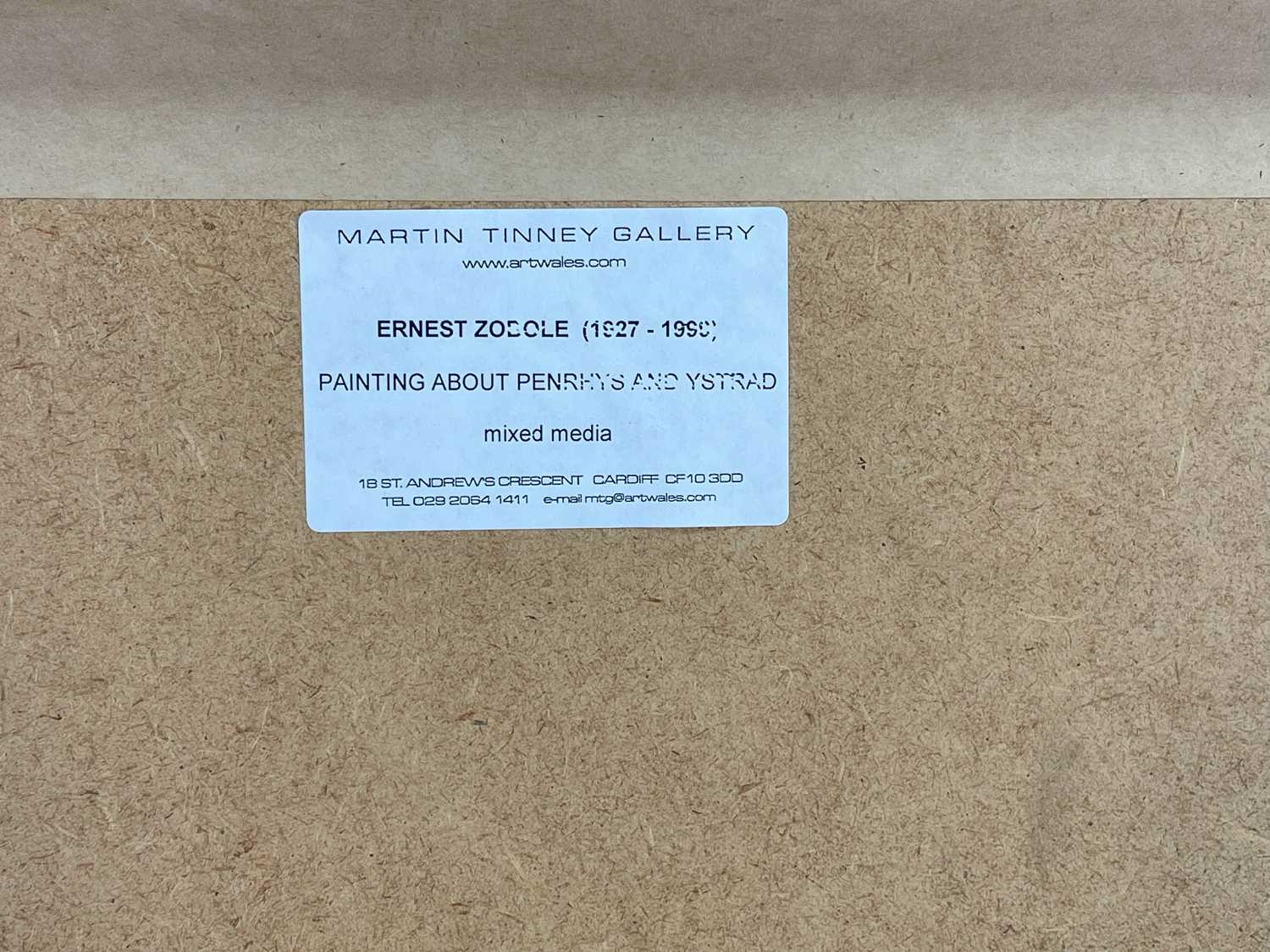 Artwork by Ernest Zobole, Painting About Penrhys and Ystrad, Made of mixed media