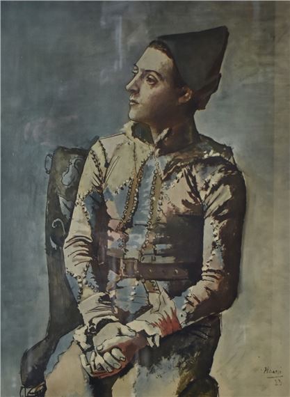 Seated Harlequin 1923 by Pablo Picasso, 1923