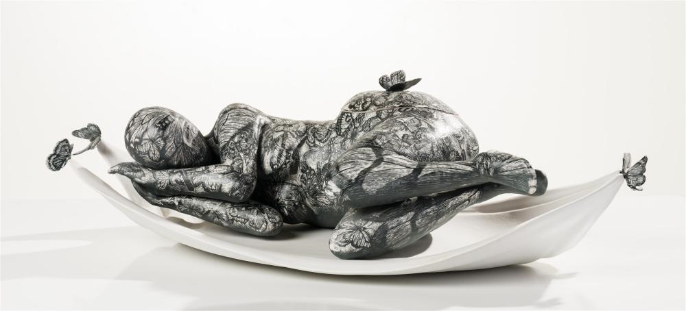 Artwork by David Regan, David Regan Sleeping Woman Tureen, Made of Ceramic