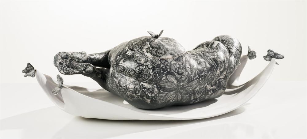 Artwork by David Regan, David Regan Sleeping Woman Tureen, Made of Ceramic