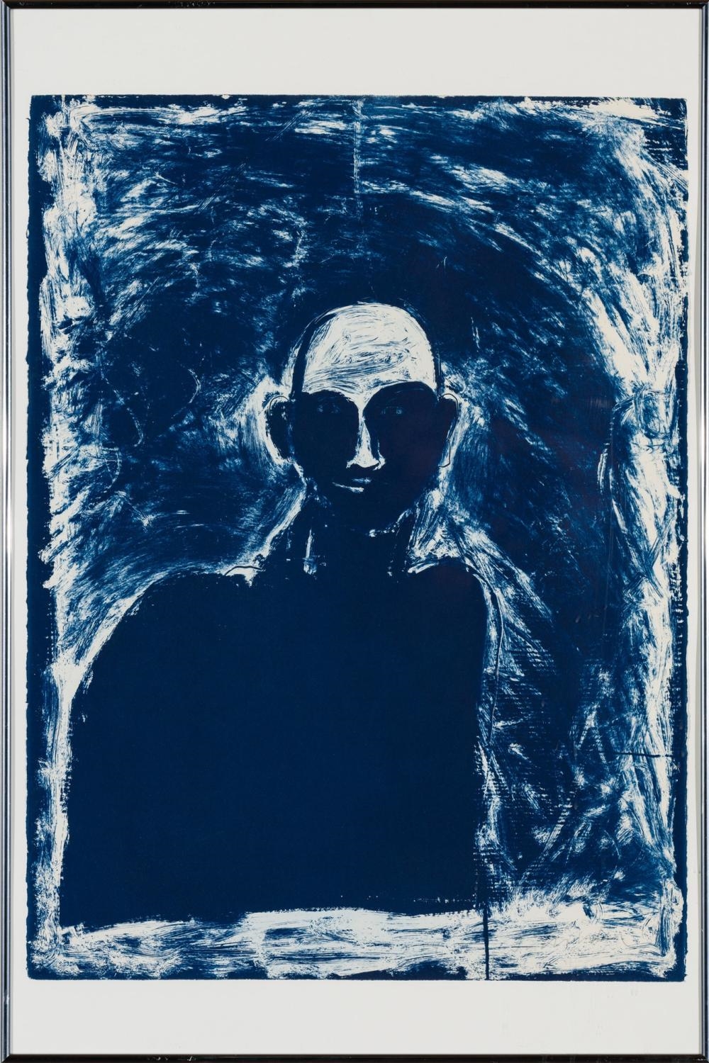 Fritz Scholder | Fritz Scholder Blue Portrait | MutualArt