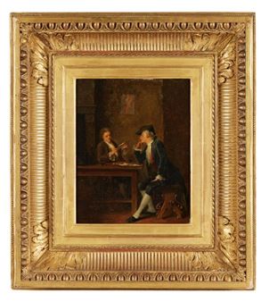 Adolphe François MONTFALLET (Bordeaux 1816 - 1900) Reading Panel Signed lower left Mon... Label on reverse Montfallet / La lecture / décembre 189.. 27 x 21.5 cm - Adolphe Francois Monfallet