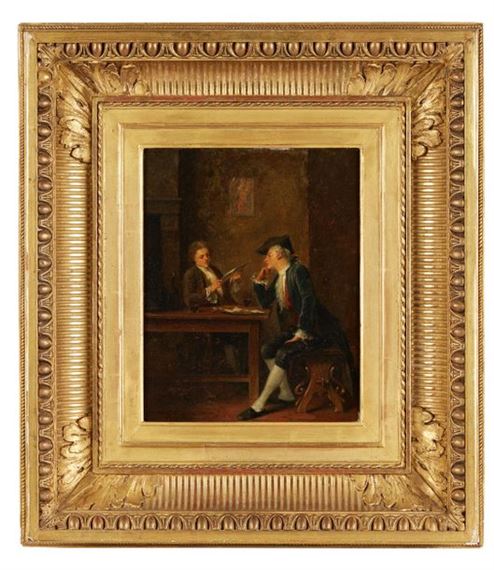 Adolphe François MONTFALLET (Bordeaux 1816 - 1900) Reading Panel Signed lower left Mon... Label on reverse Montfallet / La lecture / décembre 189.. 27 x 21.5 cm - Adolphe Francois Monfallet