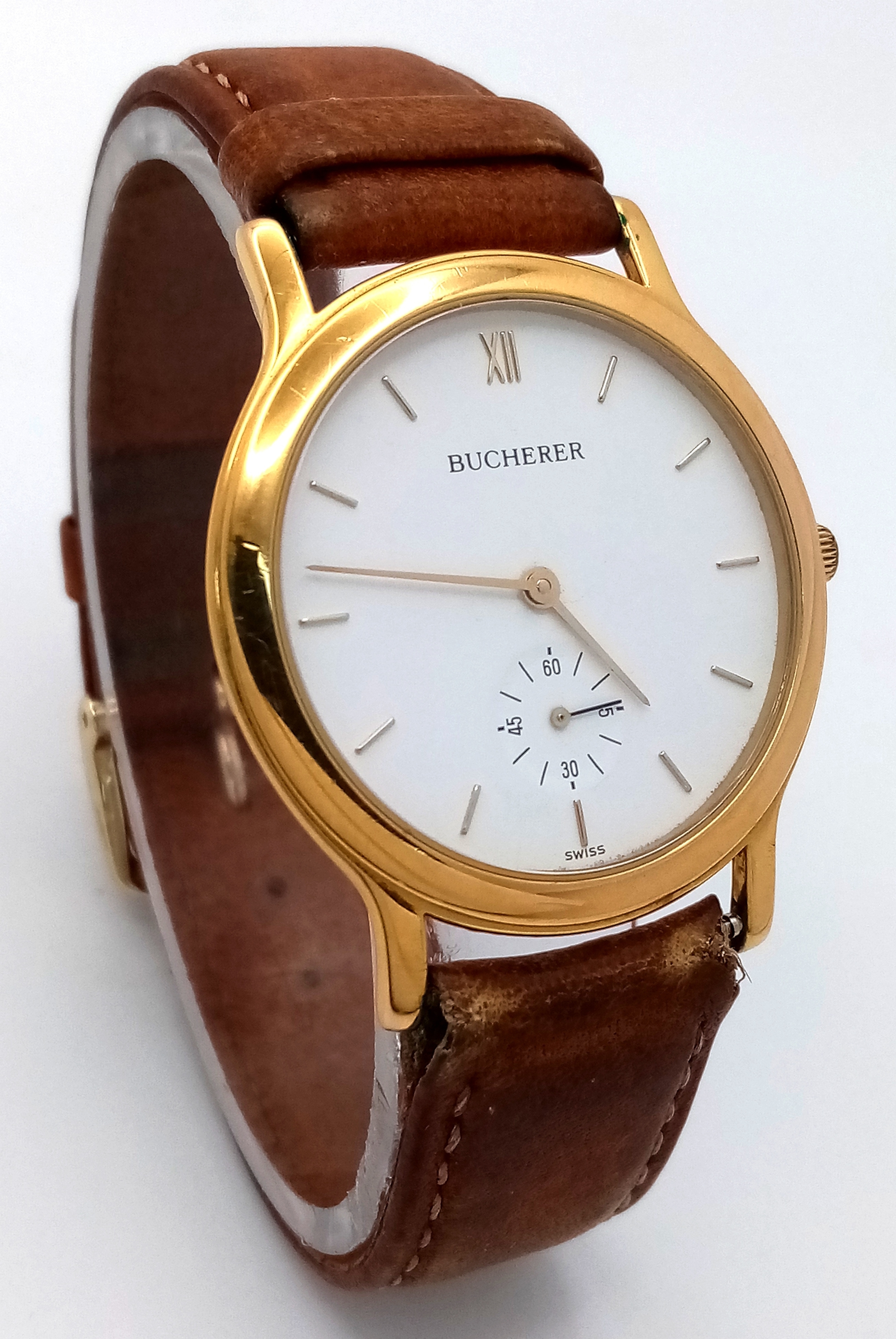 Artwork by MANUAL, A Men’s Carl F. Bucherer Gold Plated Manual, Made of Gold Plate