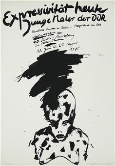 Schwarze Gedanken; Frau mit Seepferd - Angela Hampel