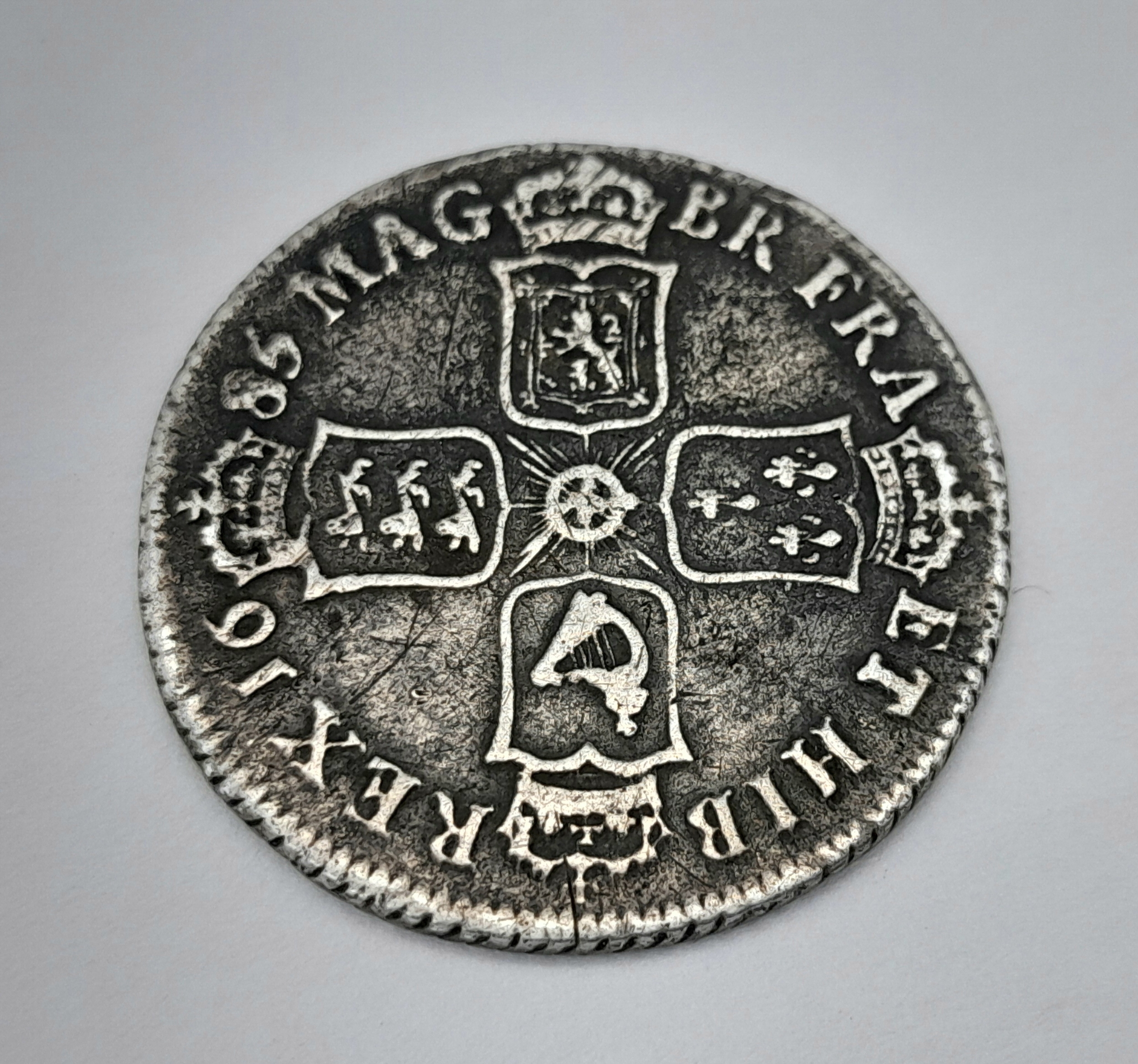 James Richard Lumbers | A 1685 JAMES II SHILLING COIN 5.5G TOTAL (1685 ...