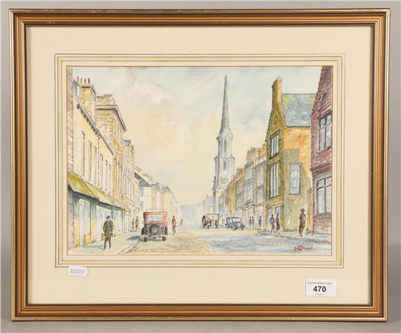 Donald G. Diment, 'Nostalgia - Sandgate, Ayr', watercolour, 33cm x 24cm - G. Diment