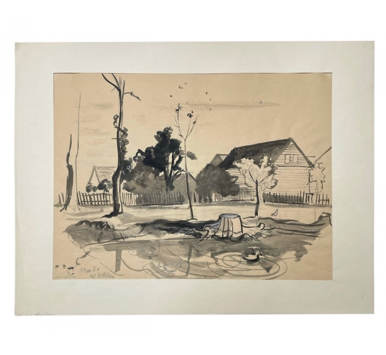 Artwork by Vojtěch Sedláček, NÁVES S RYBNÍČKEM, Made of mixed media