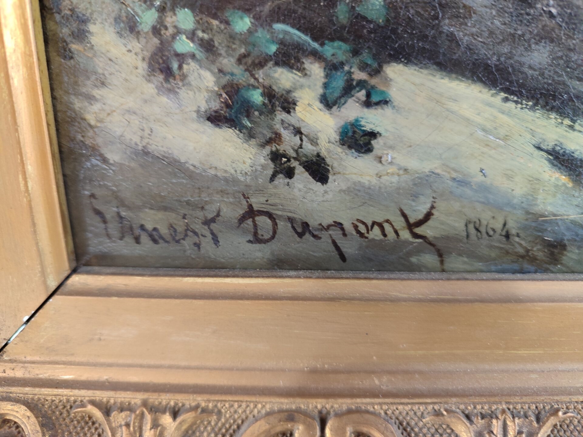 Artwork by Ernest Dupont, ERNEST DUPONT (1816/25-1888, Made of Huile sur toile