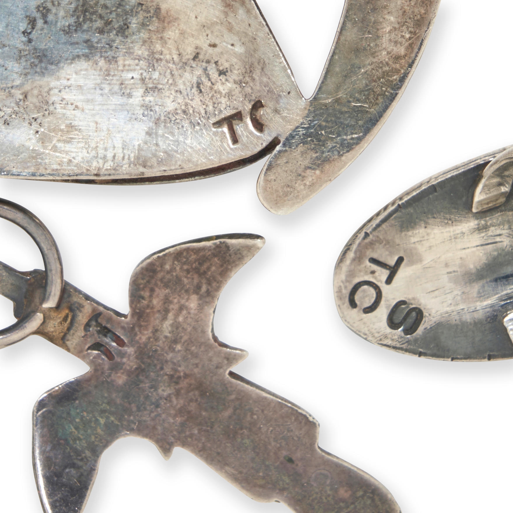 Artwork by Tommy Singer, A suite of Tommy Singer jewelry, Made of silver and turquoise