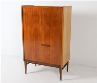 FRANTISEK MEZULANIK WALNUT CABINET C. 1960S - Frantisek Mezulanik