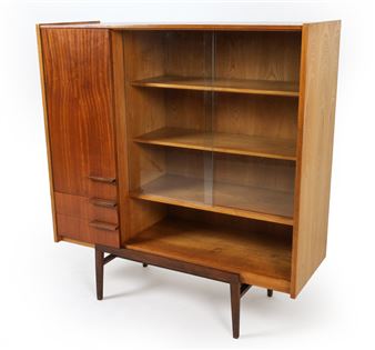 FRANTISEK MEZULANIK CZECH WALNUT BOOKCASE C. 1960S - Frantisek Mezulanik