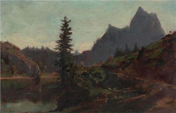 Lac de Tannay en Valais by Eugène Etienne Sordet