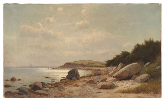 Coastal landscape, likely southeastern Massachusetts by Lemuel D. Eldred, 1884