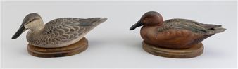 PAIR OF JIM SPRANKLE DECORATIVE CINNAMON TEAL - Jim Sprankle