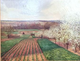 Landscape in the fields - Léon Giran-Max