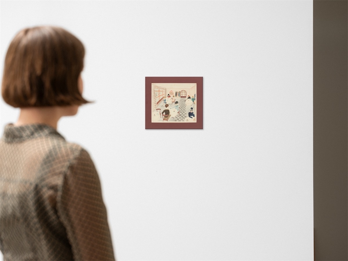 Artwork by Iwon Eichhorn-scheerbarth, Café des garconnes, Made of Watercolour and India ink on paper