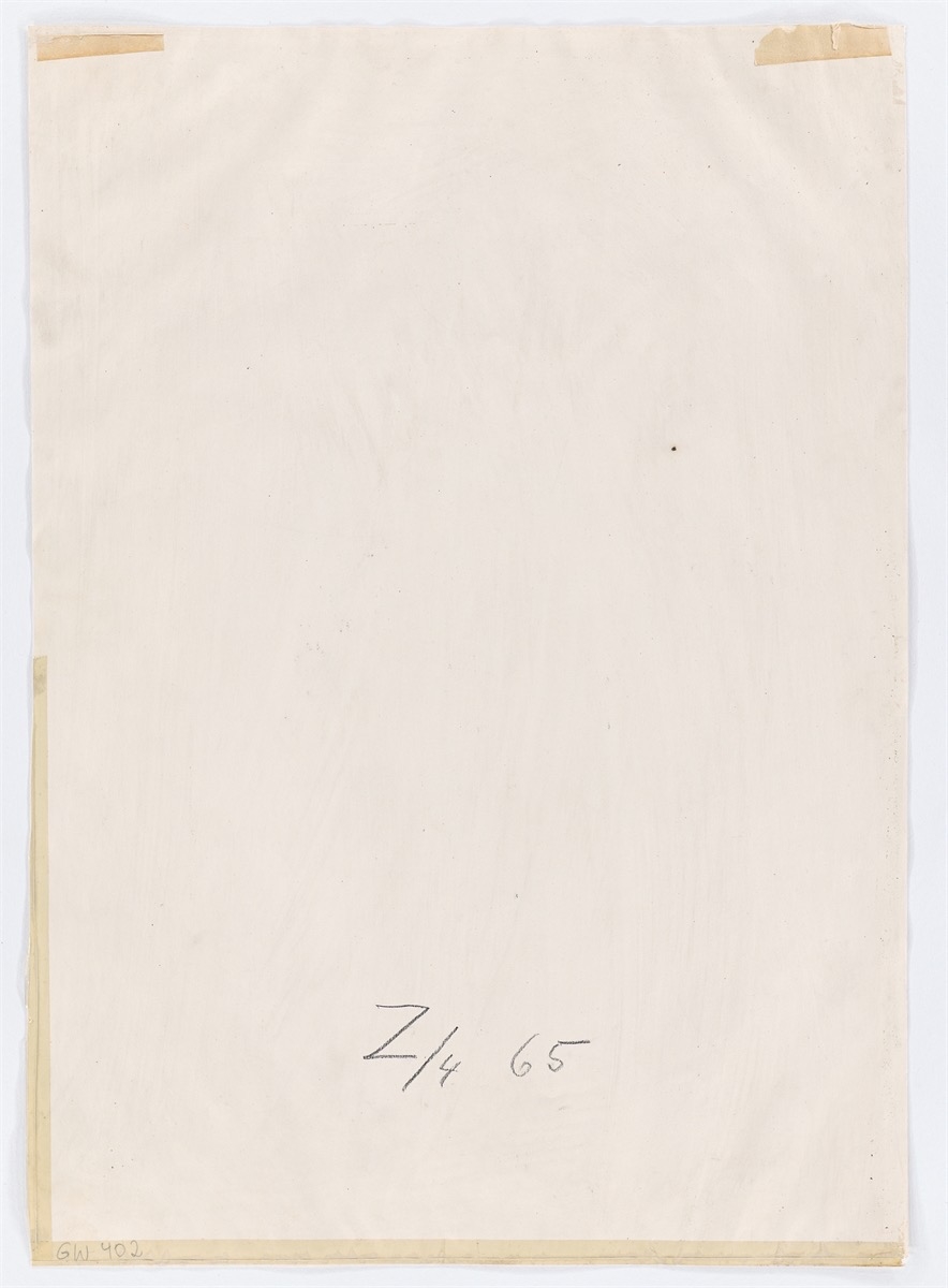 Artwork by Theodor Werner, Z 4/1965, Made of Charcoal and coloured pencil on heavy paper