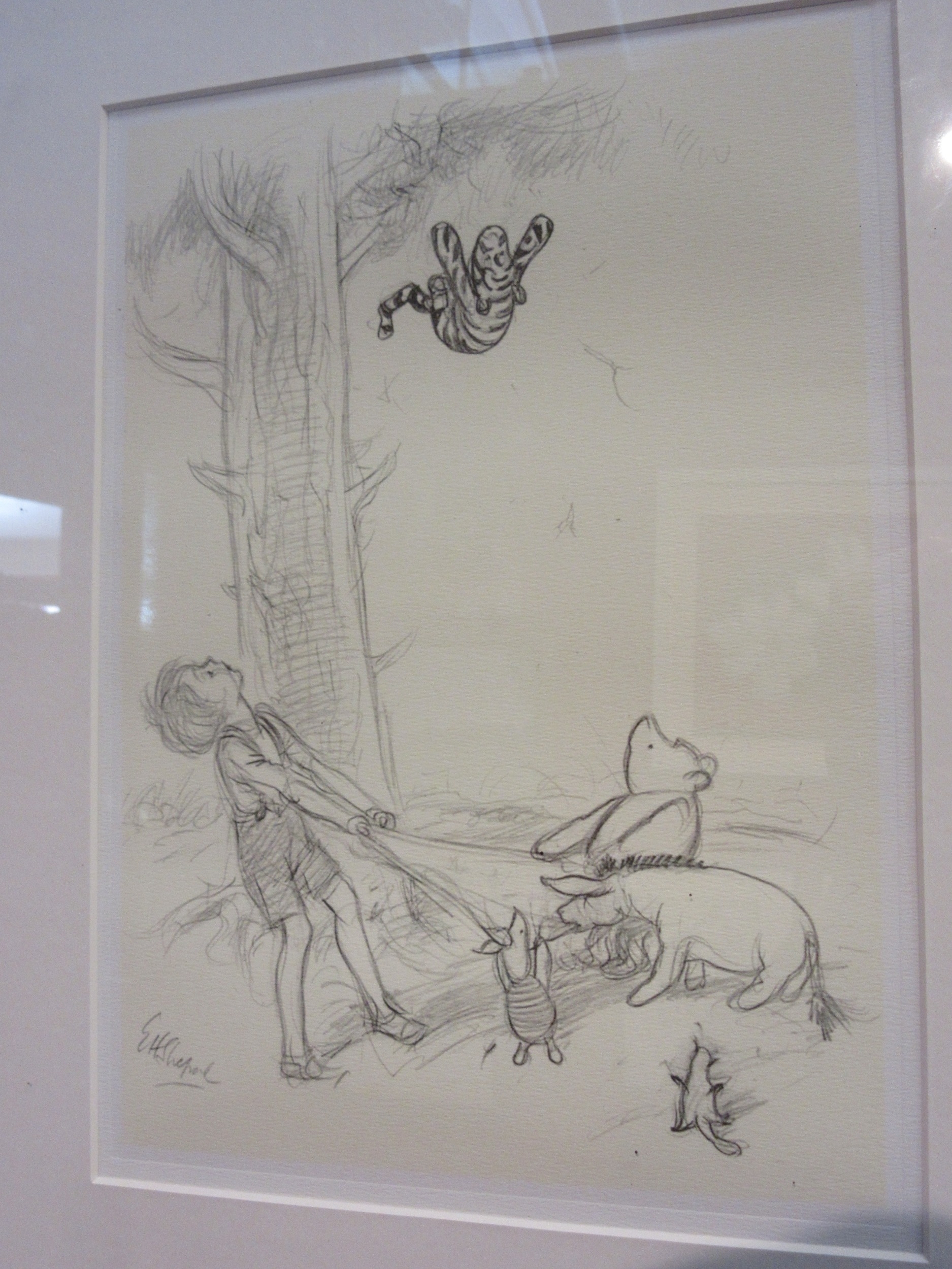 Ernest Howard Shepard | a print depicting Winnie-The-Pooh and Tigger ...