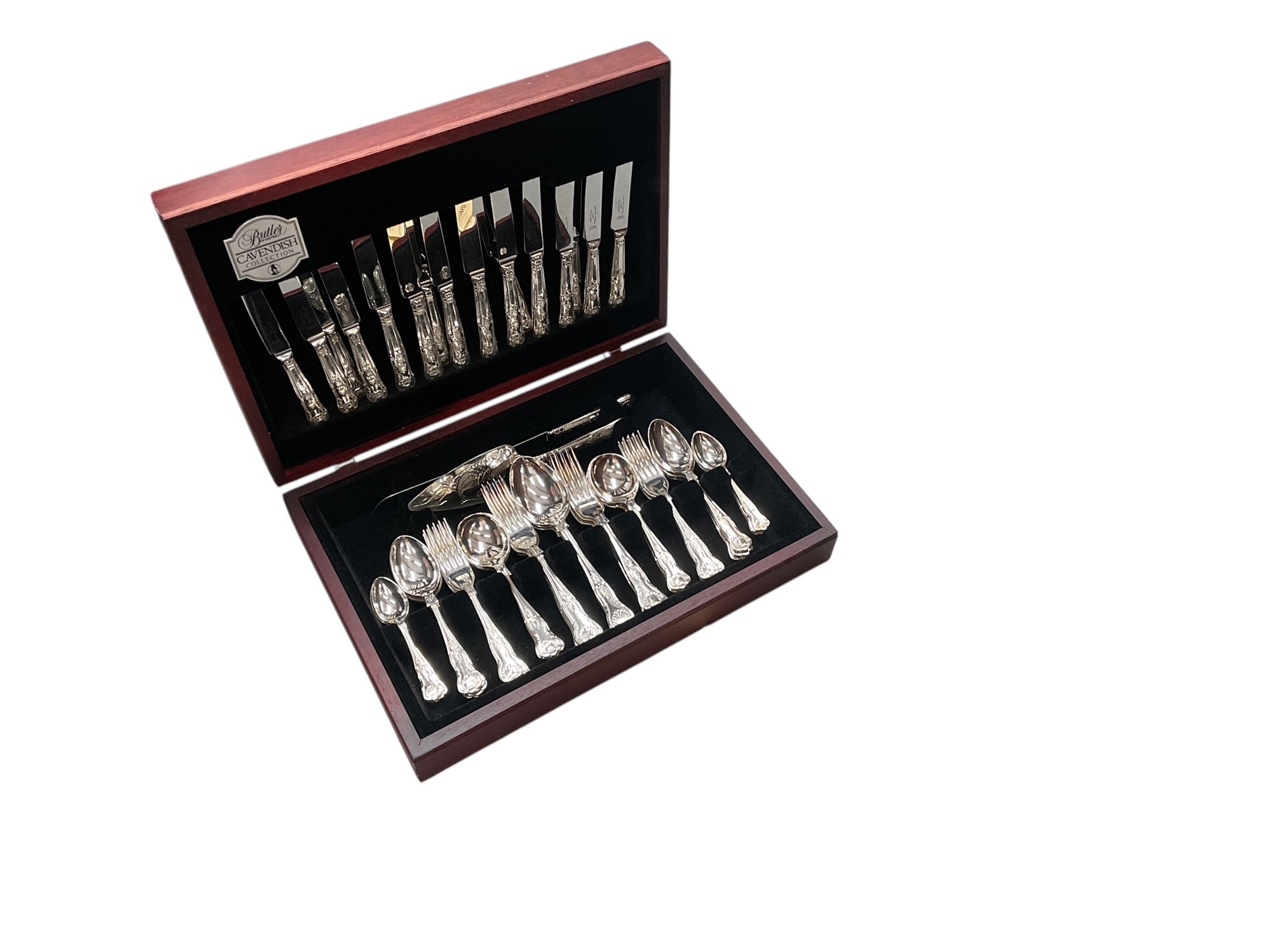 George Butler | Canteen of George Butler silver plated King's pattern ...