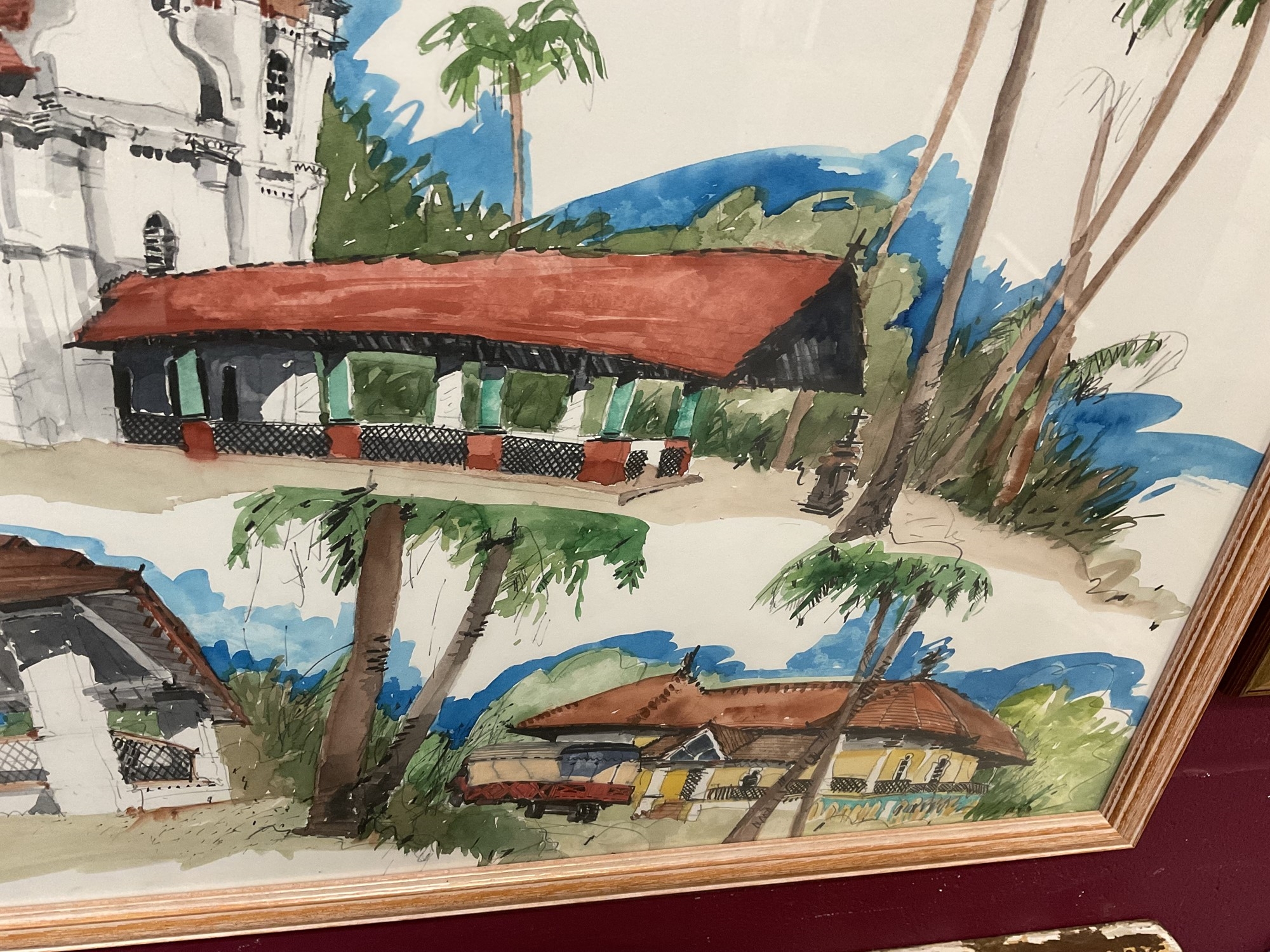 Doug Patterson | Doug Patterson watercolour - temples | MutualArt