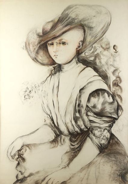 Eva DAVID | Eva David Untitled Charcoal and pencil on paper | MutualArt