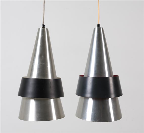 PAIR OF JO HAMMERBORG CORONA PENDANT LIGHTS by Jo Hammerborg