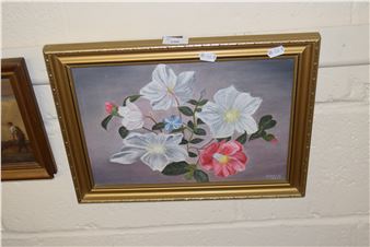 still life study of flowers - J. Leach