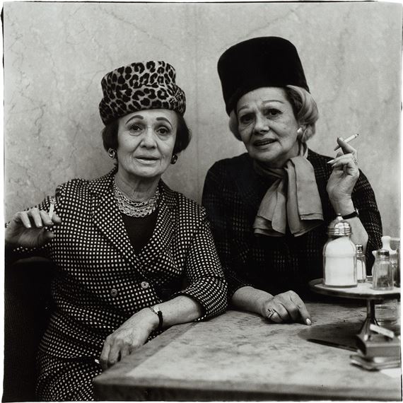 Two Ladies at the Automat, N.Y.C by Diane Arbus, Photographed in 1966