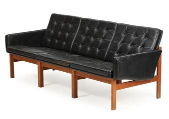 “Moduline”. Modular sofa comprising three modules with teak frame - Ole Gjerlov-Knudsen