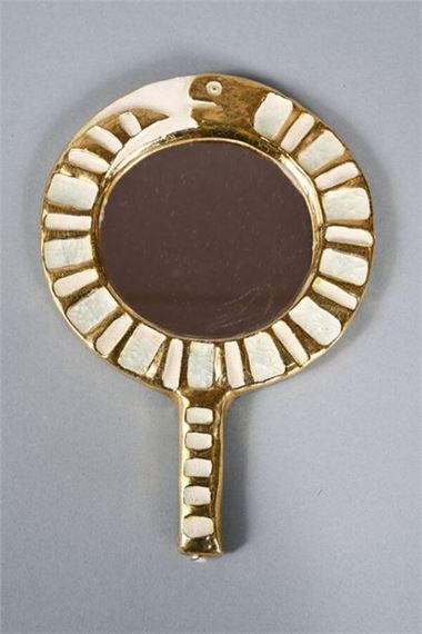 Mithé Espelt | Mithé ESPELT Ouroboros hand mirror in stamped and ...