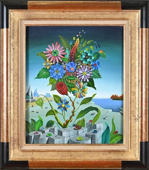 Georges Spiro | Surrealist composition with a sunflower | MutualArt