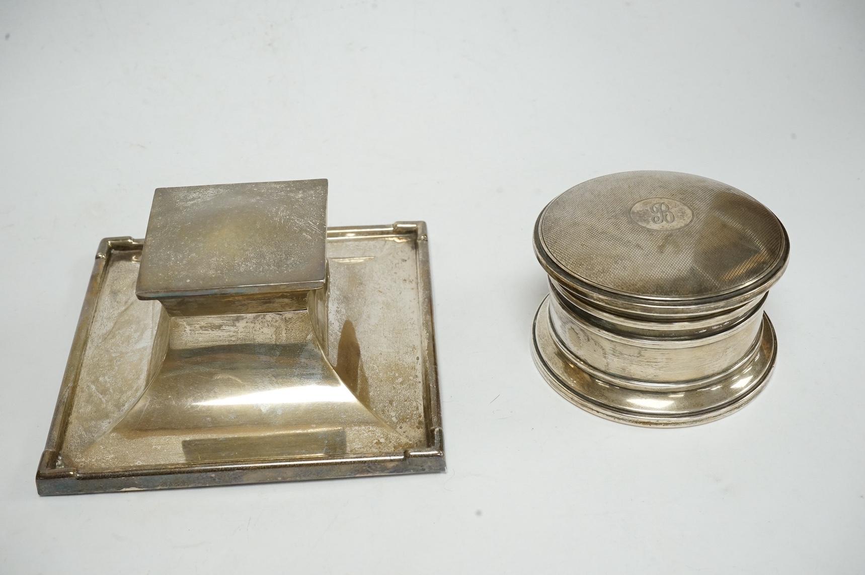 Similar | A George V part engine turned silver circular powder box, by ...