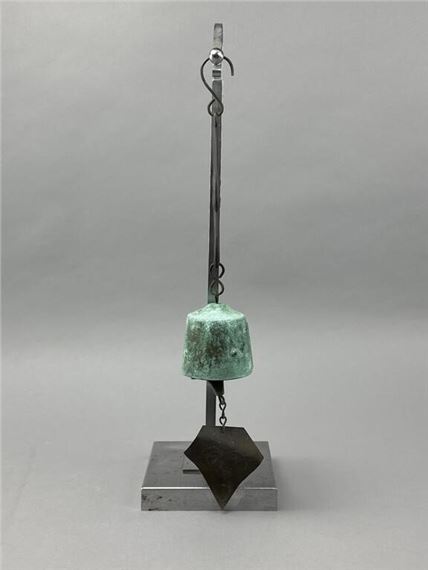 Jeff Cross | Jeff Cross bronze hanging wind chime bell | MutualArt