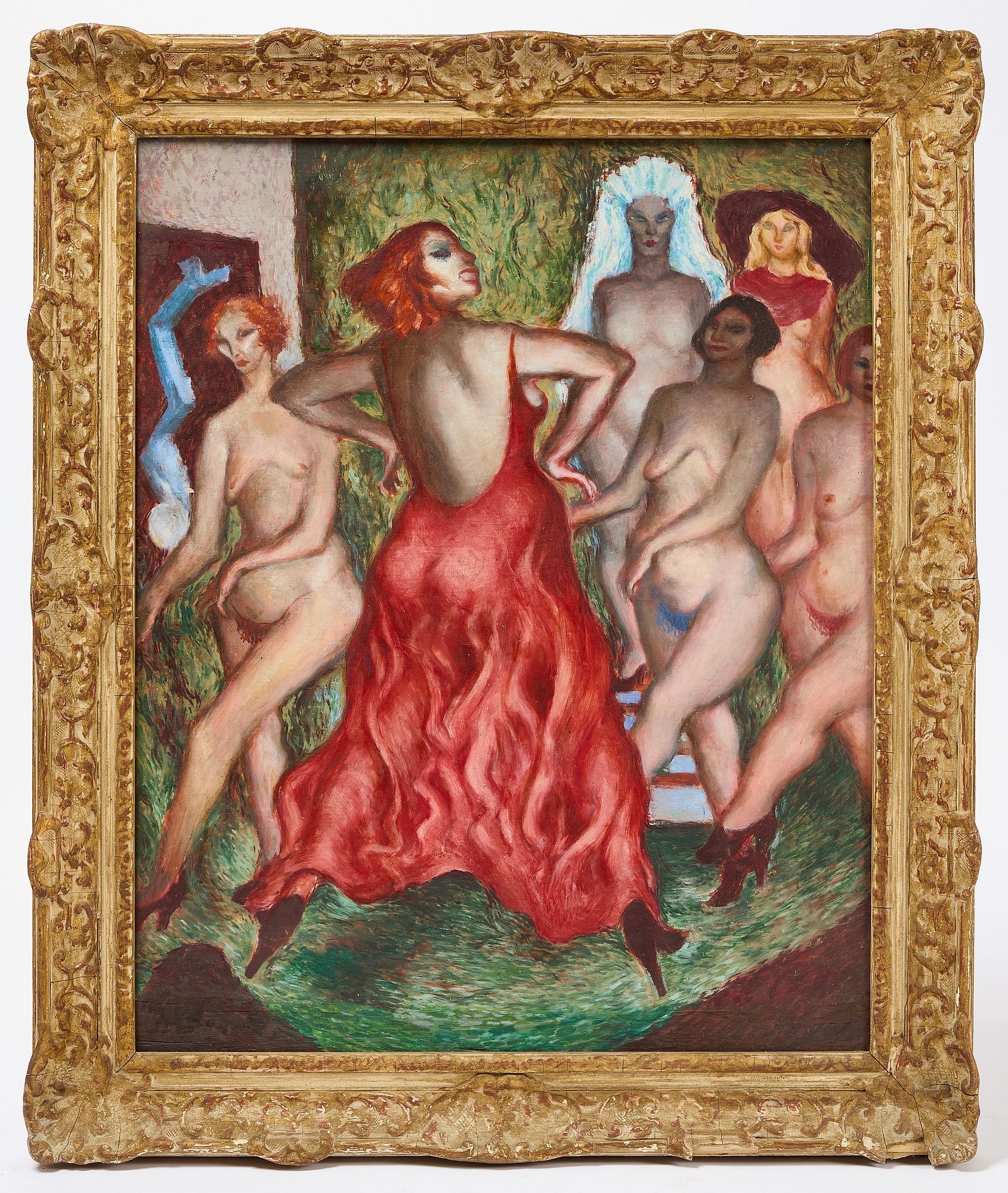 Artwork by John Deforest Stull, Showgirls, Made of Oil on panel