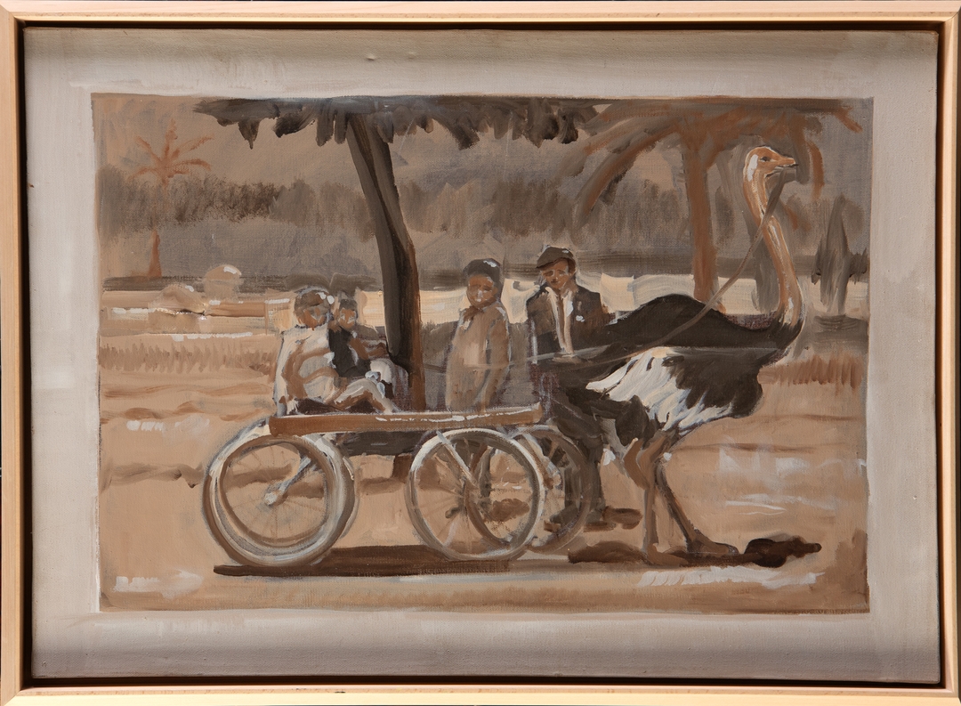 Artwork by Tomás Colaço, Avestruz, Made of oil on canvas