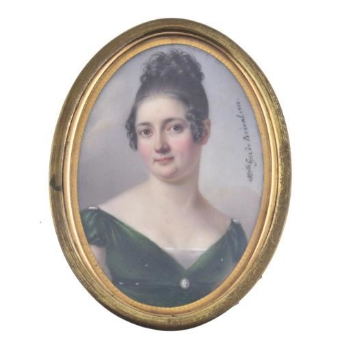 Rousseau Virginie | Miniatura con retrato femenino (1813) | MutualArt